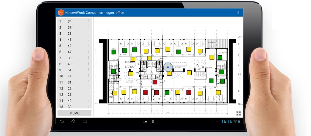 STEP 1: mark the measurement locations on your paper map (or use a scanned map on your tablet with NoiseAtWork Companion)